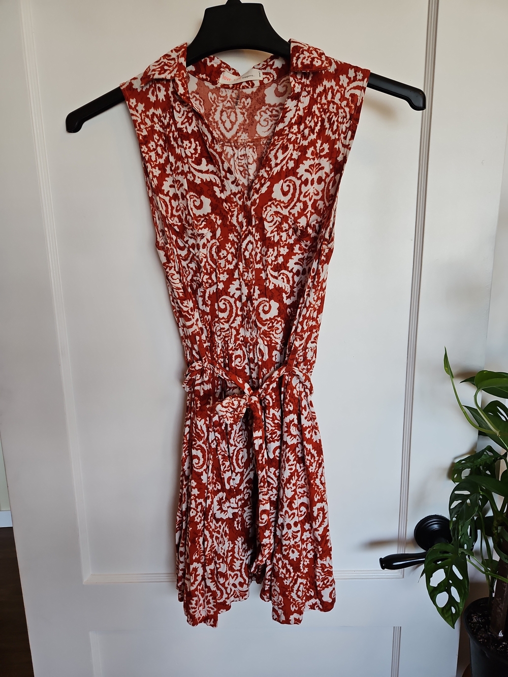 Love Tree Rust & White Paisley Print Mini Dress - Picture 5 of 5